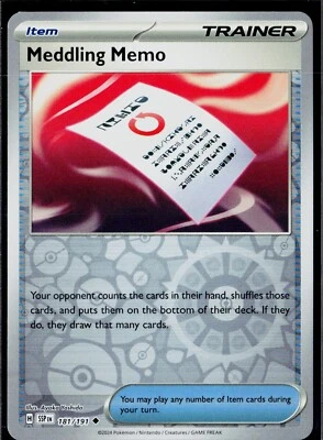Meddling Memo 181/191 Sv08: Surging Sparks Reverse Holo - Image 1 of 2