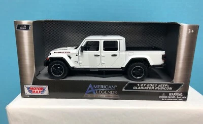 MotorMax American Legends 1:24 Scale 2021 White 1/27 Jeep Gladiator Rubicon - Image 1 of 4
