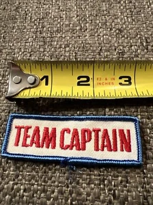 Vintage 3" Red White Blue 3" " Team Captain " patch NICE - Picture 1 of 2