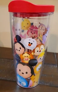 Tervis Disney Tsum Tsum Character Tumbler Cup 24 oz USA With Hot Pink Lid - Picture 1 of 6