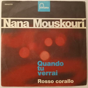 NANA MOUSKOURI - ROSSO CORALLO - 1965 ITALIAN 7" SINGLE PS, GATEFOLD, CHANSON - Picture 1 of 5