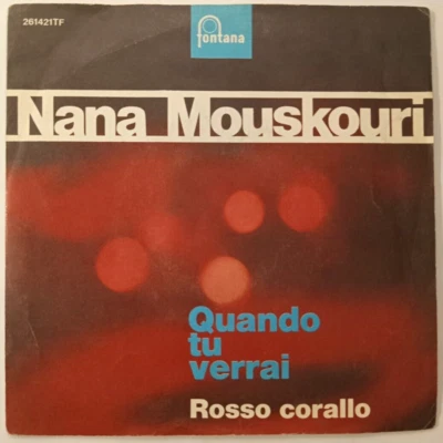 NANA MOUSKOURI - ROSSO CORALLO - 1965 ITALIAN 7" SINGLE PS, GATEFOLD, CHANSON - Image 1 of 4