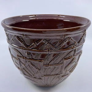 Vintage Royal Haeger #5067 Fern and Bamboo Planter 7 1/4 Tall w/ 8 3/4” Opening - Picture 1 of 7