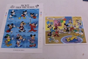 disney world of postage stamps gambia mickey through the years - Picture 1 of 3