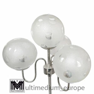 60er Jahre Space Age Sputnik Stehlampe Chrom Tischlampe Glas Kugel - Bild 1 von 5