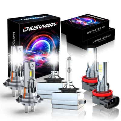 6x LED HID Headlight Hi Lo Beam Fog Light Bulb For Mercedes-Benz SL550 2009-2012 - Image 1 of 4