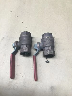 Válvula de bola de puerto completo de latón 1/2 PSIG 125G #723K116 Lote de 2 Foto 1 de 4