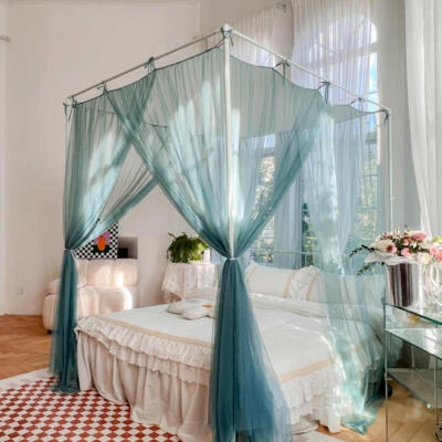 Gran Mosquitera Solo Cama Malla Viaje Hogar Top Toldo Completo Queen King Size Foto 1 de 4