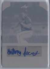 2015 Leaf Perfect Game National Showcase Auto PRINTING PLATE AUTO 1/1 Tony Locey