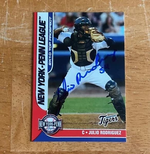 Tarjeta de béisbol MiLB Top Prospects 2010 autógrafo firmado por Julio Rodríguez - Imagen 1 de 2
