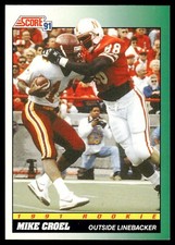 1991 Score Card #315 Mike Croel Nebraska Cornhuskers