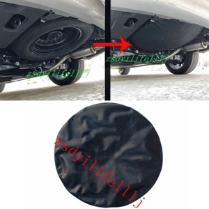1x For Toyota 4Runner 2020-2025 Spare Tire Wheel Dust-proof Cover PU Black ae - Foto 1 di 4
