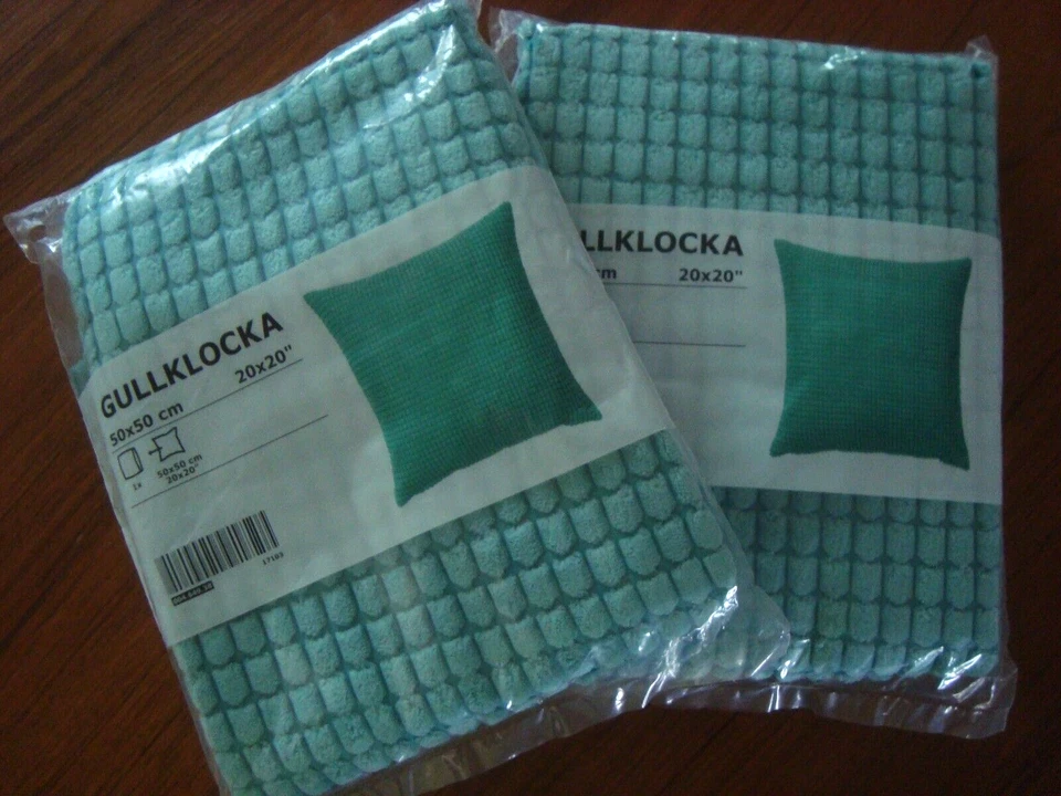 IKEA GULLKLOCKA Cushion Cover Turquoise 20x20 004.649.38
