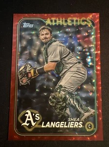 2024 Topps Serie 1 Shea Langeliers/199 RED ICE PARALELO #278 Oakland A’s - Imagen 1 de 3