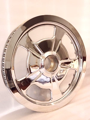 Harley Davidson Electra Glide Road King cromo correa trasera polea 2009-2023 OEM Foto 1 de 3