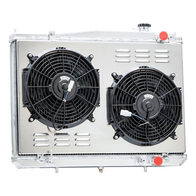 4-Row Radiator+Shroud Fan For 1998-2004 Nissan Frontier; 2000-2004 Xterra XE/SE Foto 1 de 4