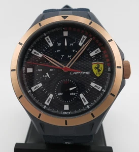Lap Time Ferrari Scuderia Blue Multi-Dial Quartz Watch - 0830863 - New Battery - Picture 1 of 15