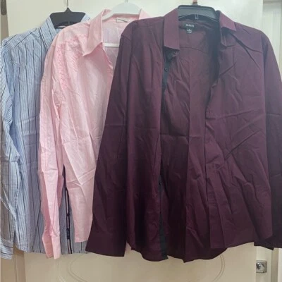 Set of 3 Alfani - Burgundy, Badger - White , Smith - Pink, Men Shirts, Medium - Image 1 of 4