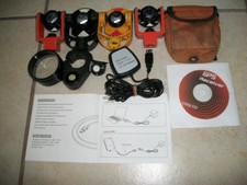 Seco 0-30 mm Mini Prism Lot of 4 + 1 pole bulls eye bubble+gps receiver + paper
