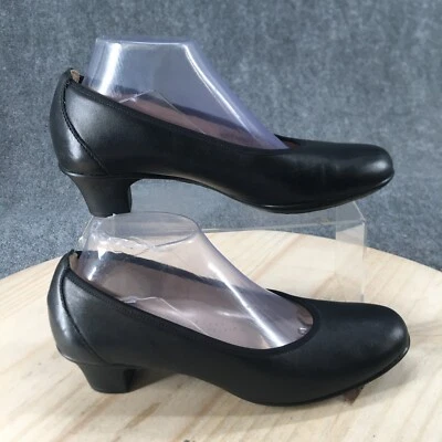 Zapatos de salón Sas para mujer 9 N Milano cono cuero negro punta redonda informales cómodos Foto 1 de 4