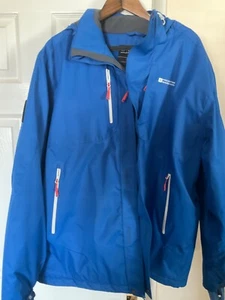 Mountain Warehouse Extreme Waterproof Jacket - Blue - Recco Protective Reflector - Picture 1 of 24