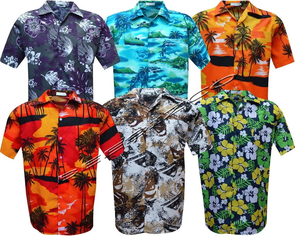Camisa Hawaiana para Hombre Ciervo Elegante Vestido Haya Floral Fiestas Mangas Cortas Informal Foto 1 de 1