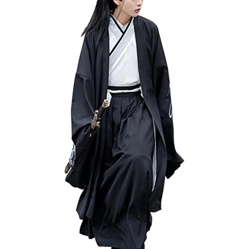 Unisex Antiguo Chino Hanfu Disfraz Largo Seeve Vestido Tradicional Budista Foto 1 de 4