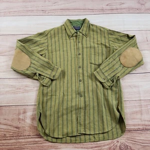 VINTAGE Pendleton Shirt Mens Large Green Button Up Outdoor Padded Elbow Wool * - Picture 1 of 12