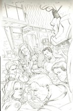 Iron Man 3 Prelude #2 pg 16 ORIGINAL PENCIL ART Steve Kurth SHAWARMA SCENE