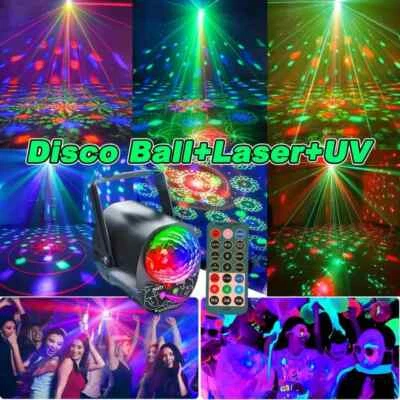 3-in-1 multicolored disco and laser party lights - Image 1 of 3