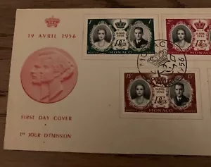 1956 FIRST DAY COVER OF MONACO REPRESENTING ROYALTY - Picture 1 of 3