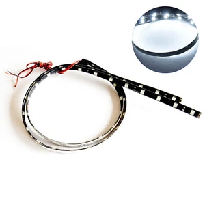 2X Cool White 60cm Flexible LED Strip Waterproof High Bright Car Footwell Light - Picture 1 of 5