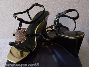 NIB Nickels Article Womens Ankle Strap Wedge Sandals Shoes 9 Black MSRP$60 - Picture 1 of 1