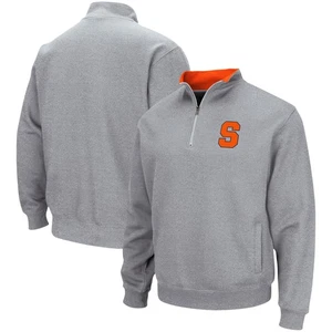 Men's Colosseum Heathered Gray Syracuse Orange Tortugas Team Logo Quarter-Zip - Picture 1 of 3