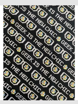 Geek Is The new Chic Fabric  - 100% cotton - Black - Camelot - Image 1 of 4