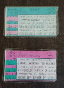 Lynyrd Skynyrd & Nugent 1995 Ticket Stub – Fiddler’s Green CO Southern Rock - Picture 1 of 3