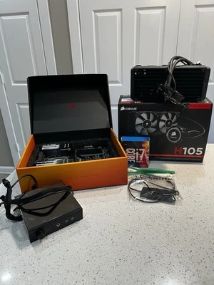 BUNDLE: Intel i7-6850K + ASUS ROG Rampage V + 32GB G.Skill + Corsair H105 - Image 1 of 4