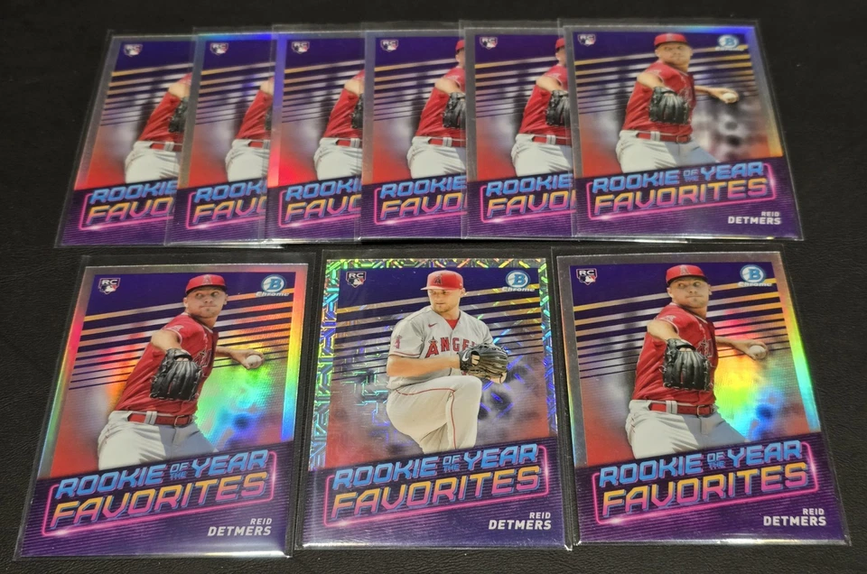 (10) REID DETMERS 2022 Bowman Chrome ROY Favorites w/ Mega Mojo ROYF-14 ANGELS - Image 1 of 1