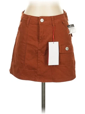 NWT Hot Kiss Women Brown Casual Skirt 3 - Image 1 of 2