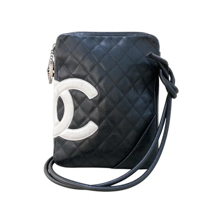 CHANEL Cambon Shoulder Bag Medium A25178 Black SHW Lambskin Shoulder Bag #2592 - Image 1 of 4