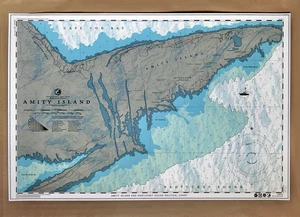 JAWS Poster Anthony Petrie Movie Screen Print CHUM CHART 50TH PCC Mondo LE /150 - Picture 1 of 16