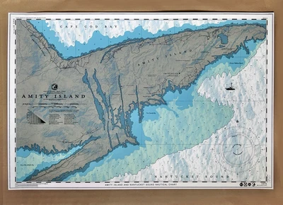 Póster de Anthony Petrie JAWS serigrafía de película CHUM CHART PCC Mondo RARO # 68/150 Foto 1 de 4