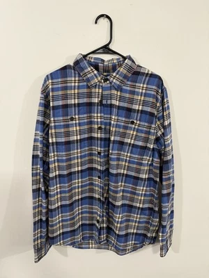Alpine Designs Men’s Button Down Shirt Long Sleeve Medium Blue Plaid - Image 1 of 4