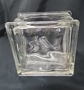 Schwere Glaswürfel Made in Germany Blockvase 5" x 3,5" x 5" Höhe - Bild 1 von 6