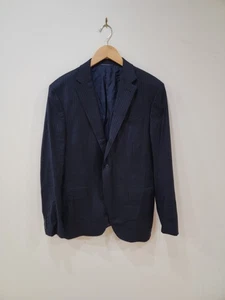 Ermenegildo Zegna Navy Chalkstripe Milano Easy Blazer Jacket EU 52 US 42 - Picture 1 of 5