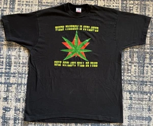 Vintage 90a When Freedom Is Outlawed Only Outlaws Will Be Free Weed T-Shirt XL - Bild 1 von 6