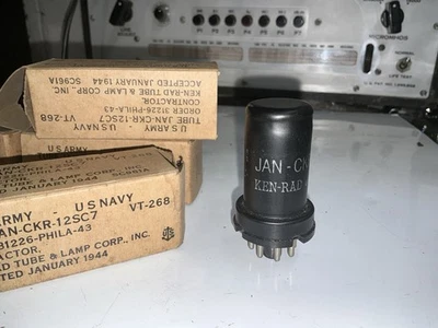CINCO TUBOS DE VACÍO KENRAD JAN CKR 12SC7 VT-268 DE LA MARINA DE EE. UU. - NUEVO/NUEVO EN CAJA - 1944 SEGUNDA GUERRA MUNDIAL ERA Foto 1 de 3