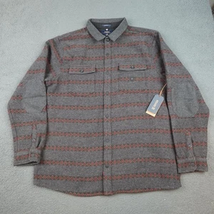 Roark Nordsman Flanellhemd Herren XL anthrazit meliert Wollmischung Druckknöpfe RW608 - Bild 1 von 12