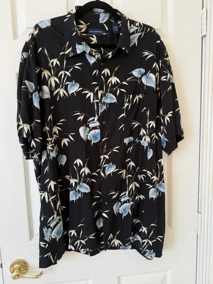 Camisa hawaiana John Ashford de manga corta con botones XXL para hombre Foto 1 de 4