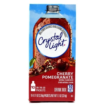 30 10-Packet Boxes Crystal Light Cherry Pomegranate On The Go Drink Mix - Image 1 of 4